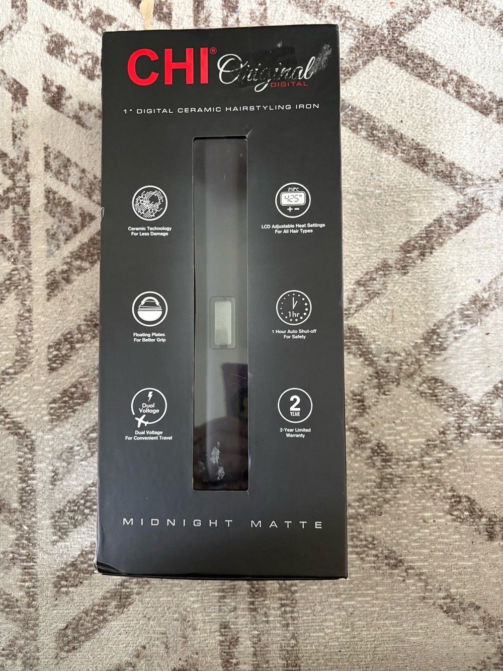CHI Original Digital 1" Ceramic  Flat Iron - Black